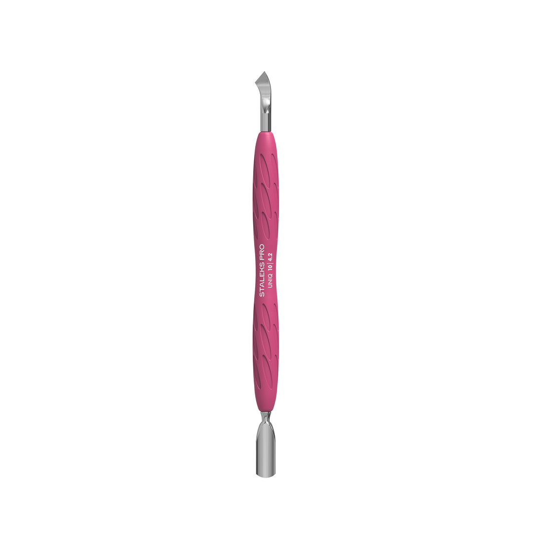 STALEKS Manicure pusher Gummy with silicone handle UNIQ 10 TYPE 4.2