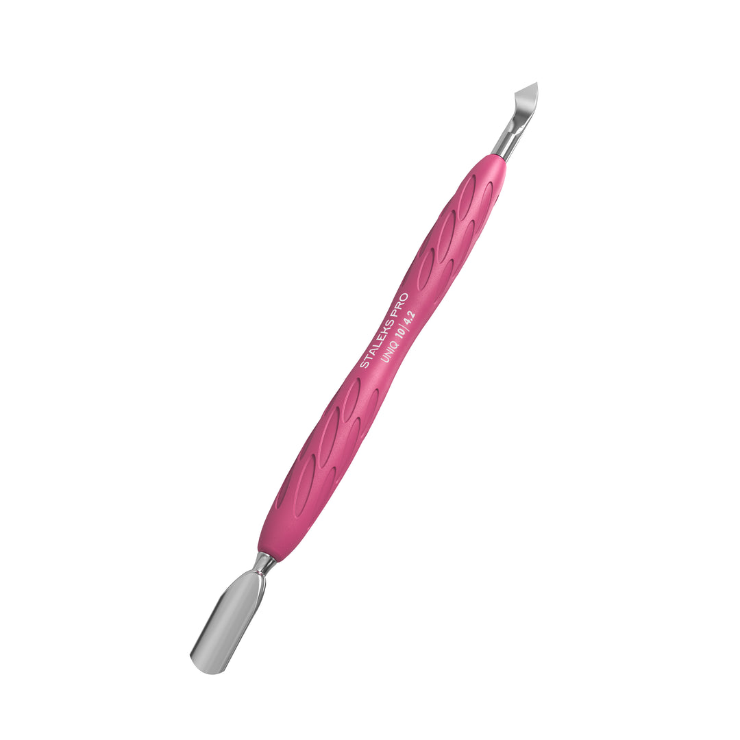 STALEKS Manicure pusher Gummy with silicone handle UNIQ 10 TYPE 4.2