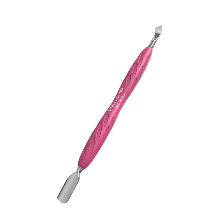STALEKS Manicure pusher Gummy with silicone handle UNIQ 10 TYPE 4.2
