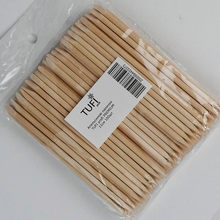 TUFI profi PREMIUM manicure wood sticks 11cm 100 pcs