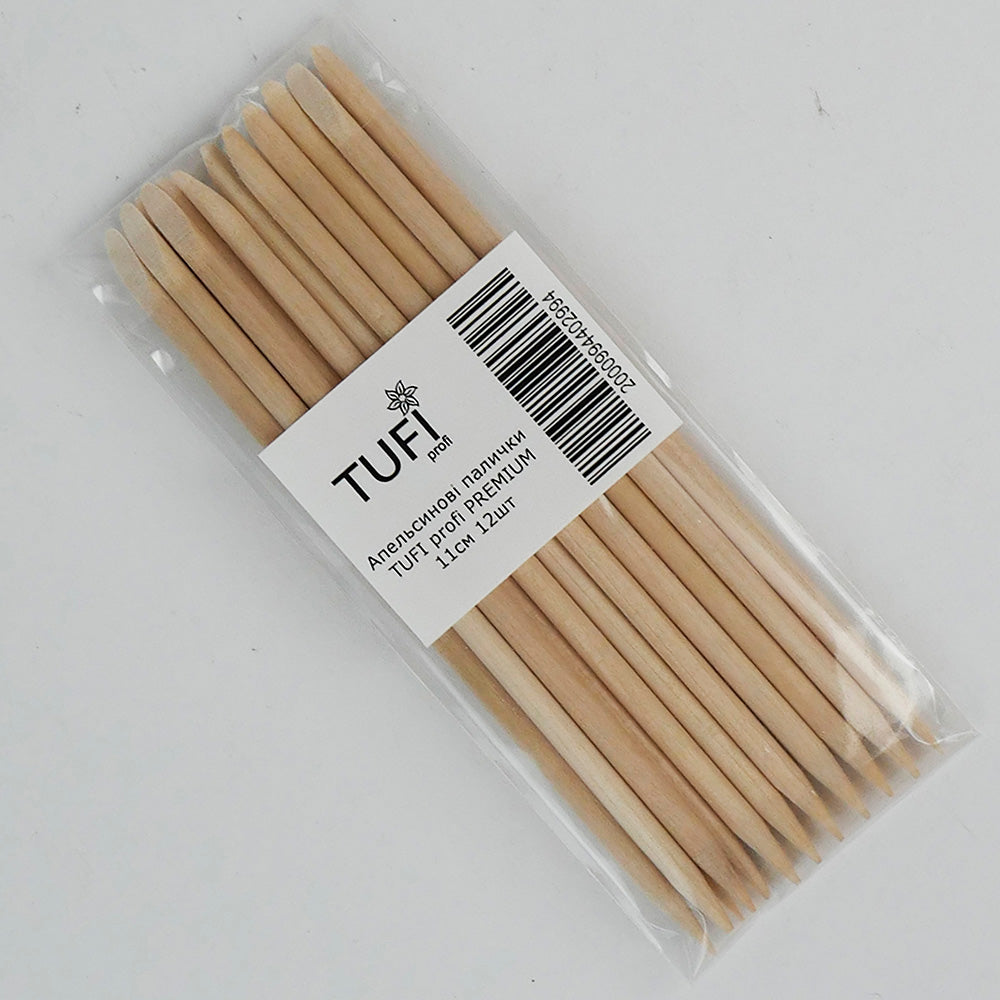 TUFI profi PREMIUM manicure wood sticks 11cm 12 pcs