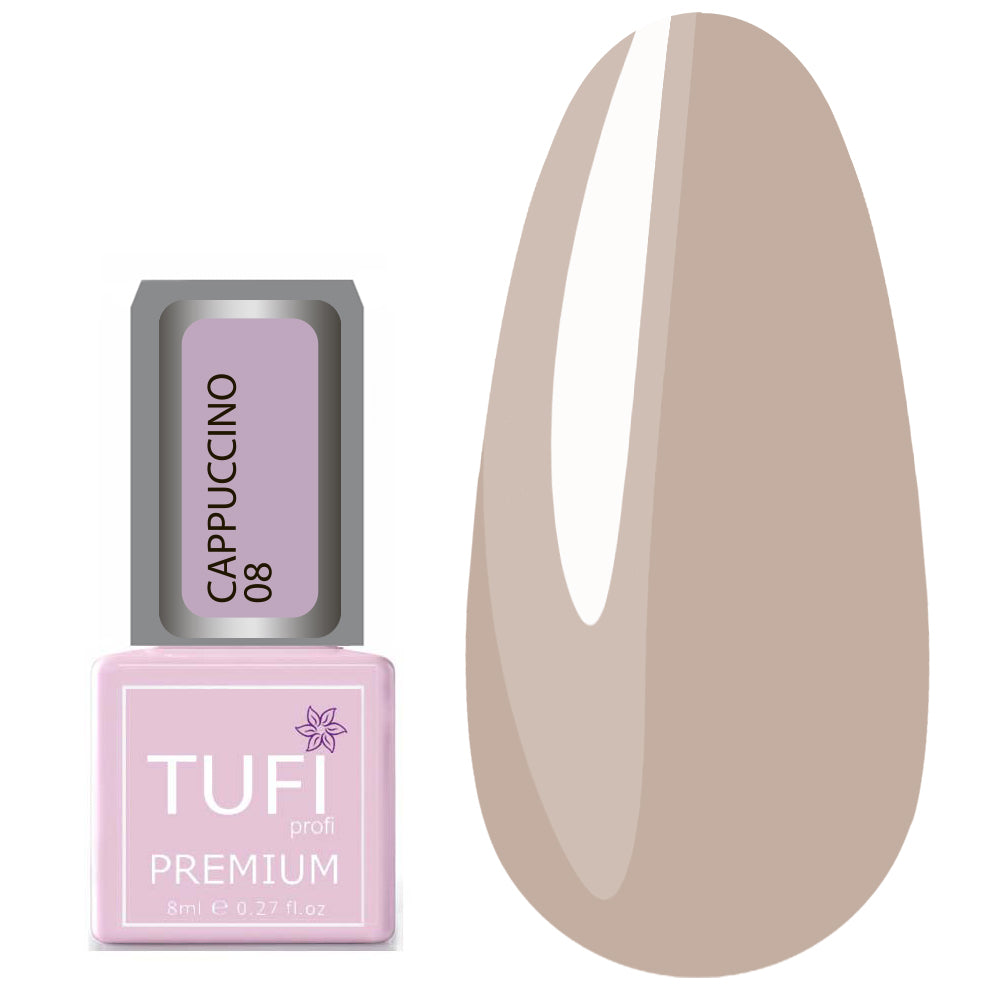 TUFI profi PREMIUM Gel Polish Cappuccino 08 nude