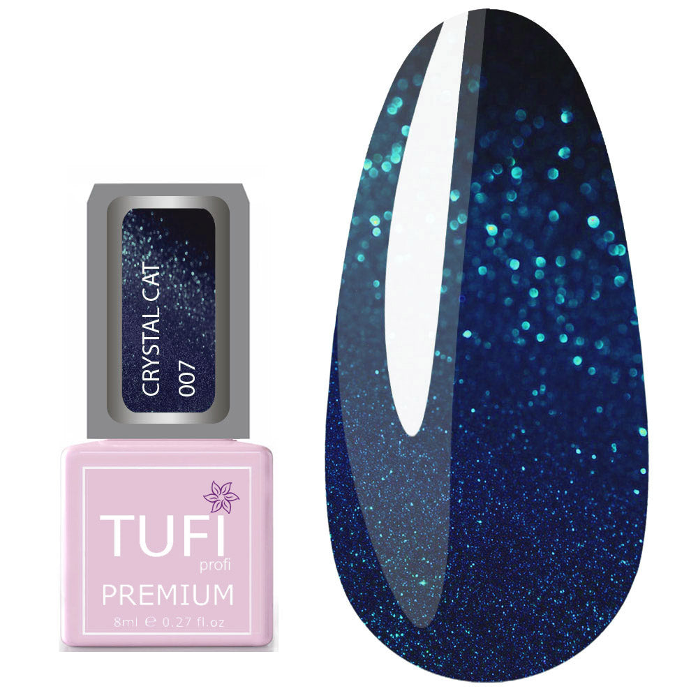 TUFI profi PREMIUM Gel Polish Crystal Cat 07 ocean`s heart