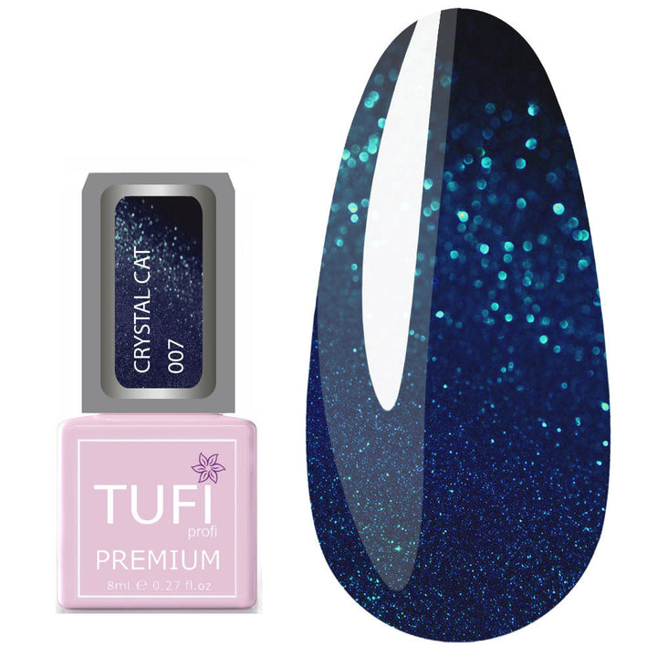 TUFI profi PREMIUM Gel Polish Crystal Cat 07 ocean`s heart