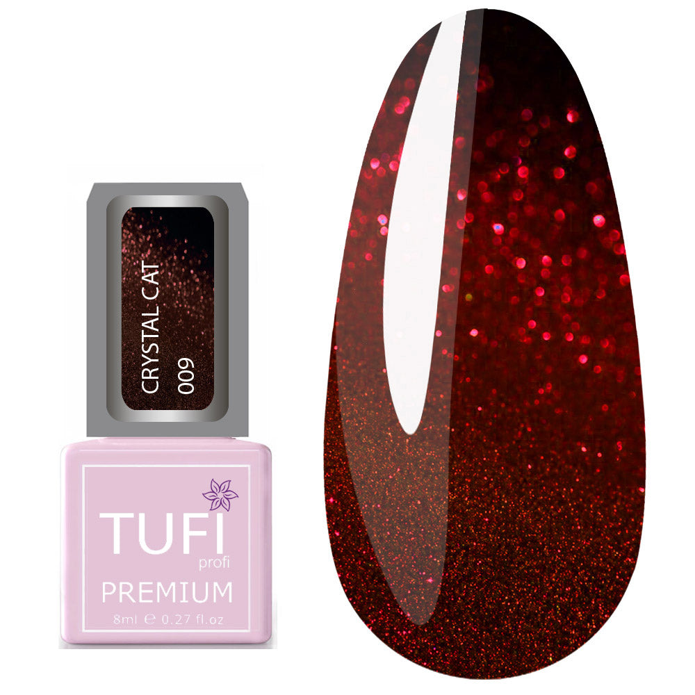 TUFI profi PREMIUM Gel Polish Crystal Cat 09 ruby