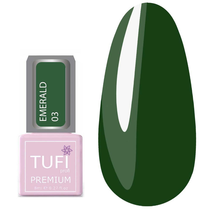 TUFI profi PREMIUM Gel Polish Emerald 03 dark green