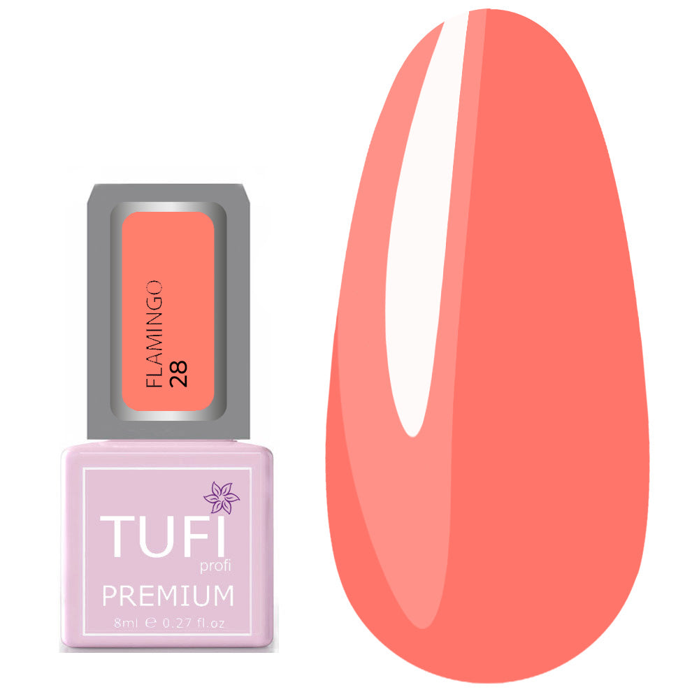 TUFI profi PREMIUM Gel Polish Flamingo 28 peach smoothie