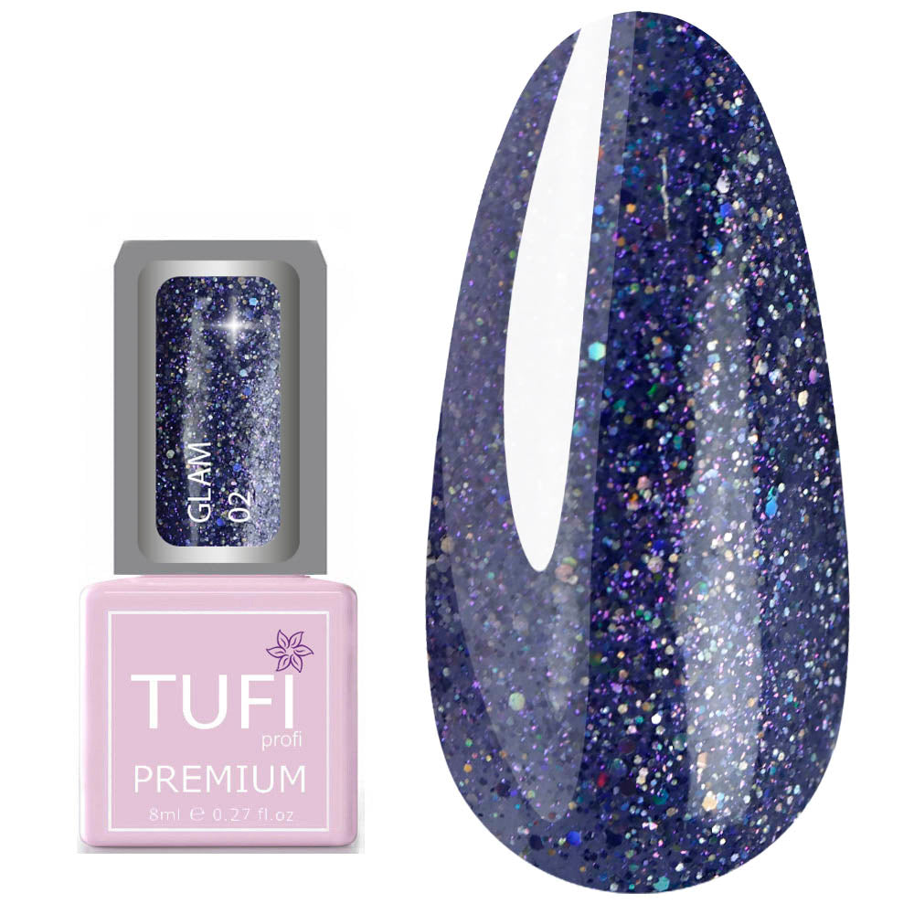 TUFI profi PREMIUM Gel Polish Glam 02 galaxy
