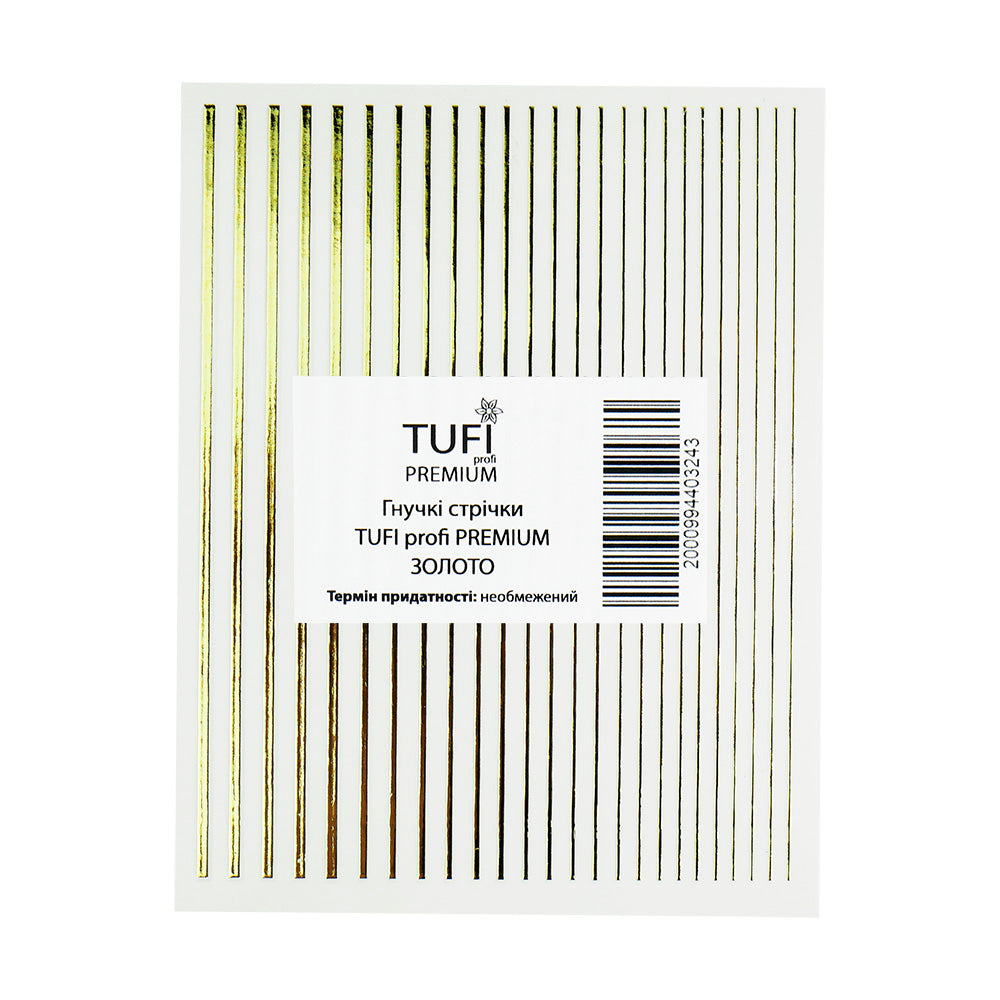 TUFI profi PREMIUM 3D flexible tape for nails gold