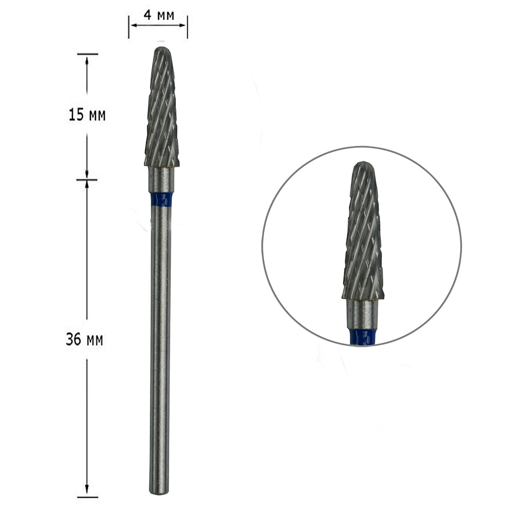 TUFI profi PREMIUM carbide nail drill bit semisphere cone 194 190 040 medium